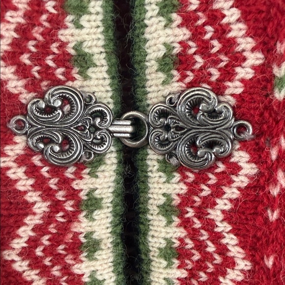 Susan Bristol Red and White Patterned Sweater - Picture 3 of 6